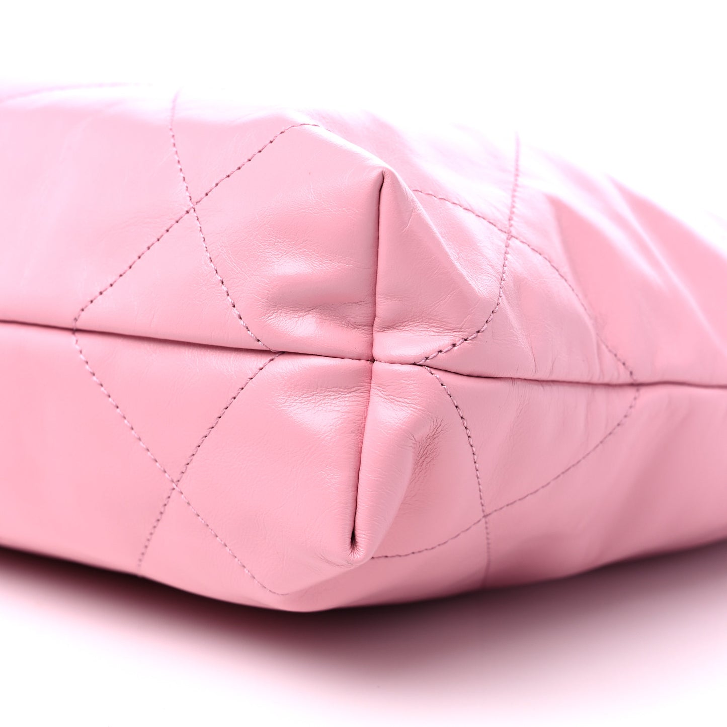 Shiny Calfskin Quilted Small Chanel 22 Pink