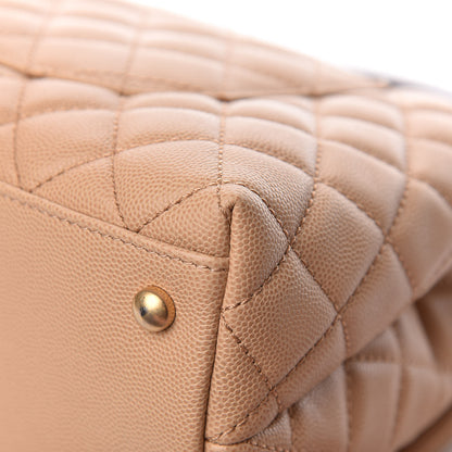 Chanel Caviar Lizard Embossed Quilted Small Coco Handle Flap Beige 15 of 18