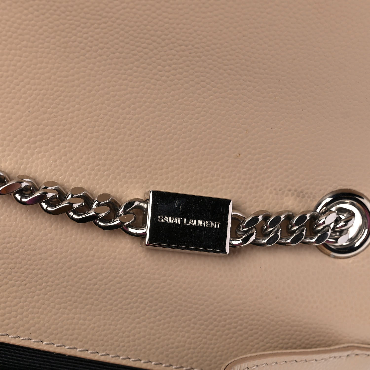 Saint Laurent Grain De Poudre Medium Monogram Kate Satchel Nude Powder 12 of 13