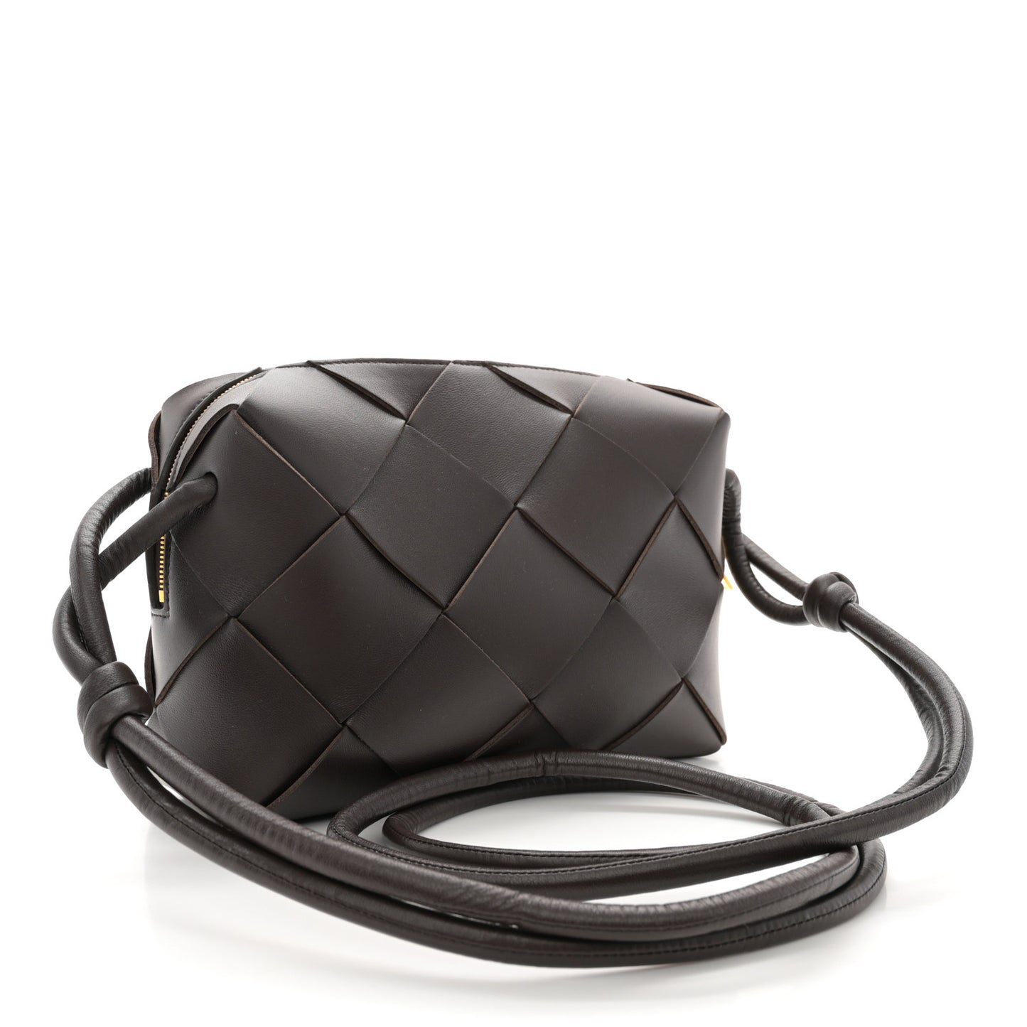 Lambskin Maxi Intrecciato Small Cassette Camera Bag Fondant