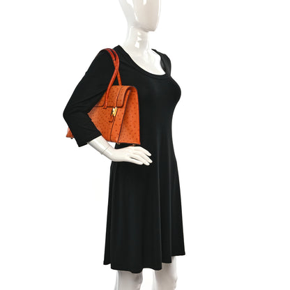 Hermes Ostrich Drag 32 Orange 2 of 20