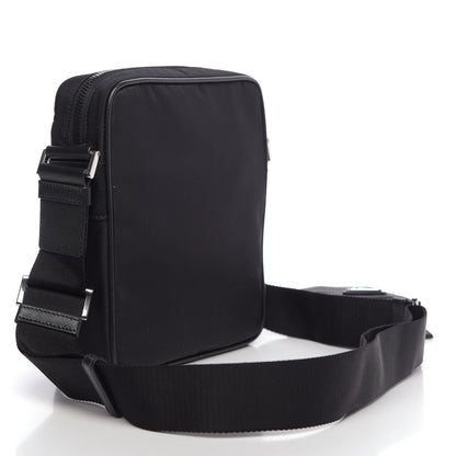 Prada Tessuto Nylon Saffiano Pocket Messenger Shoulder Bag Black 3 of 9
