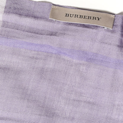 Burberry Wool Silk Gauze Giant Check Lightweight Scarf Pale Orchid 4 of 4