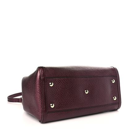 Gucci Metallic Cellarius Calfskin Small Soho Shoulder Bag Classic Burgundy 4 of 9