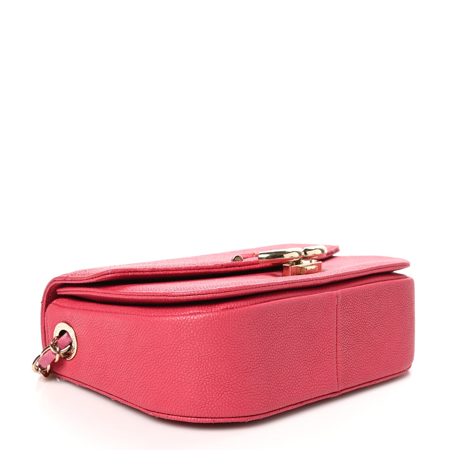 Grained Calfskin Quilted Small Cuba Top Handle Flap Pink