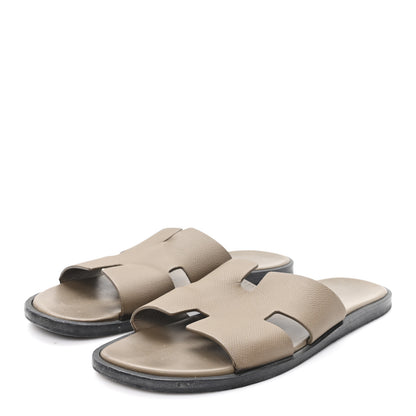 Hermes Epsom Mens Izmir Sandals 42 Etoupe 4 of 9