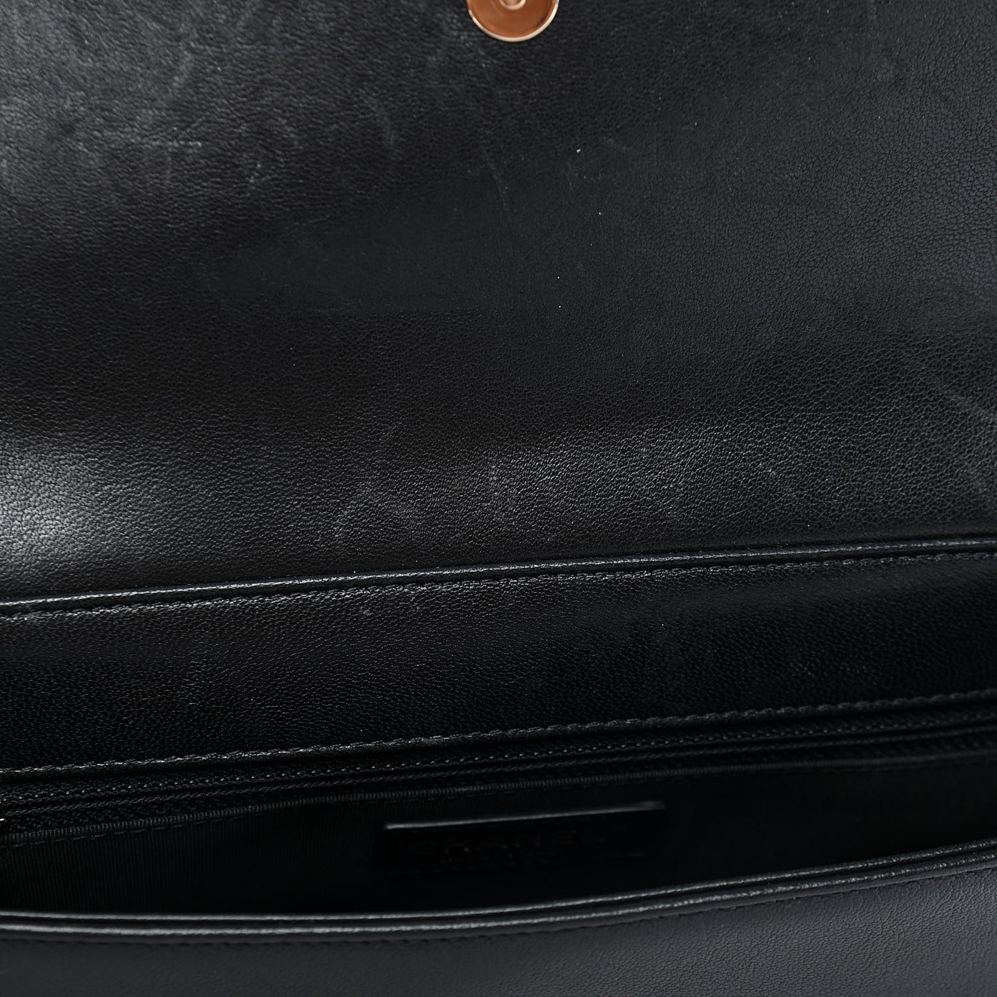 Sheepskin Chevron Quilted Vintage Mademoiselle Flap Black