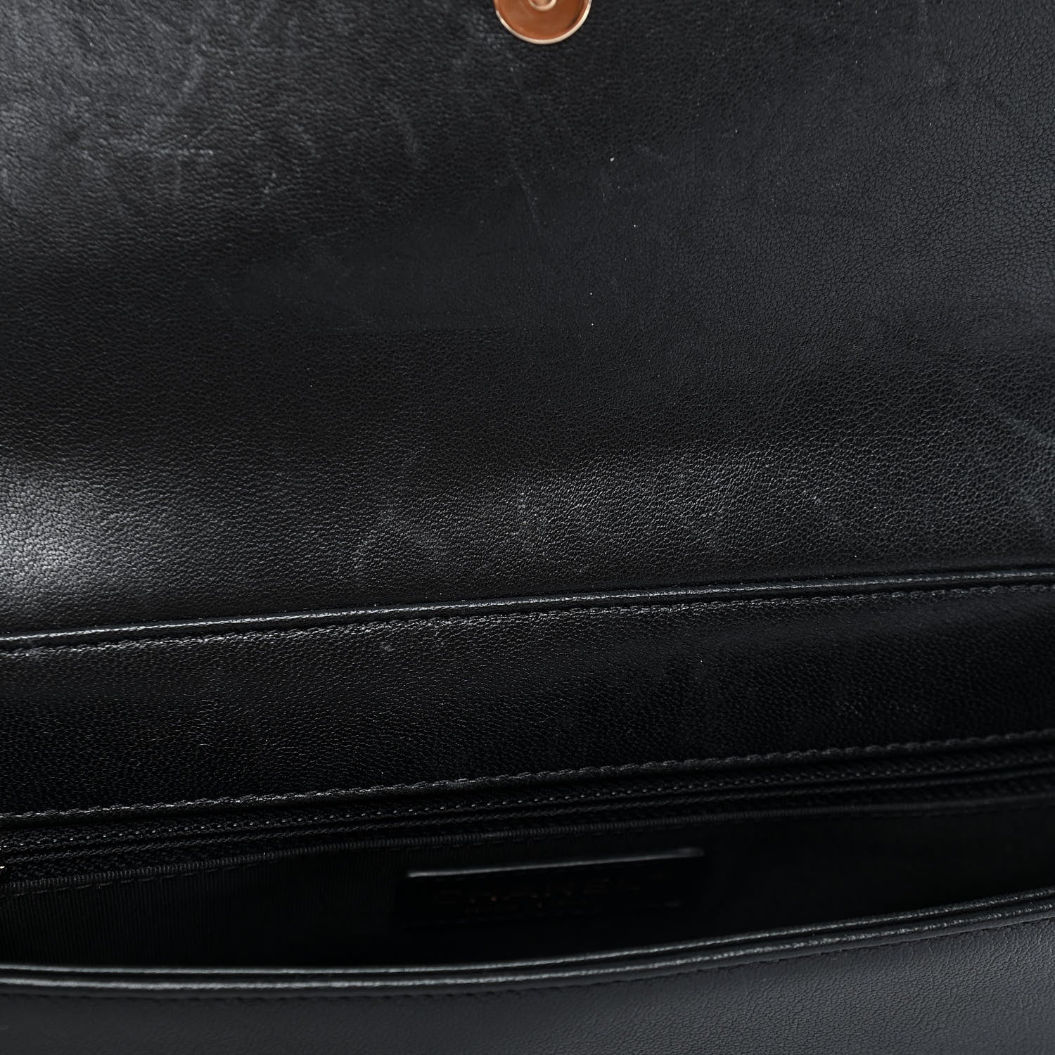 Chanel Sheepskin Chevron Quilted Vintage Mademoiselle Flap Black 7 of 10