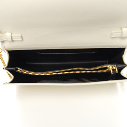 Prada Nappa Impunture Diagramme Chain Crossbody Bag Talco 4 of 8