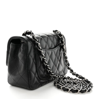 Chanel Lambskin Quilted Mini Rectangular Flap Black 2 of 14