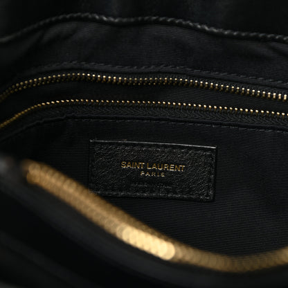 Saint Laurent Calfskin Y Quilted Monogram Medium Loulou Chain Satchel Black 6 of 12