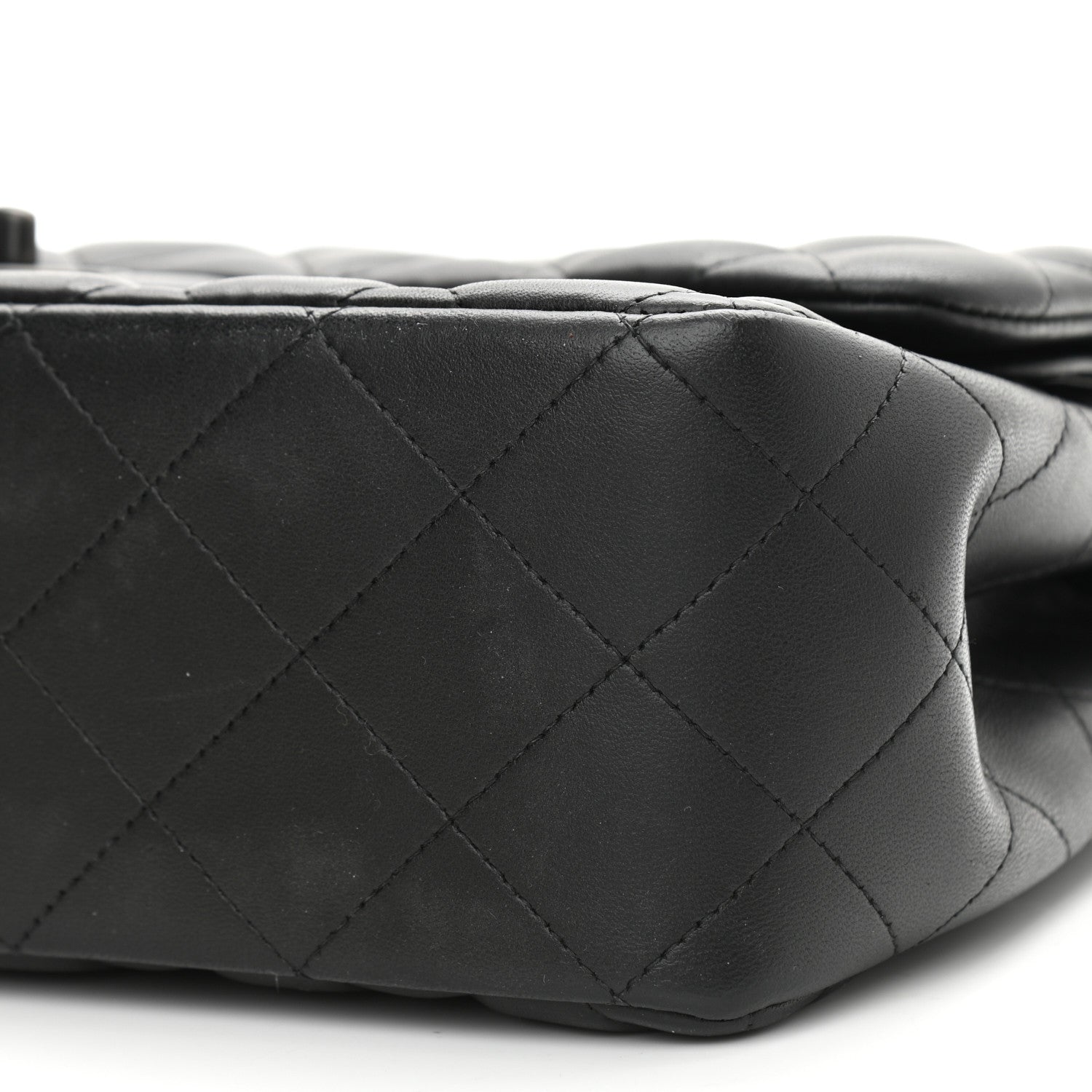 Chanel Lambskin Quilted Jumbo Double Flap So Black 10 of 12