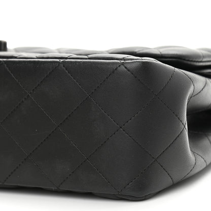 Chanel Lambskin Quilted Jumbo Double Flap So Black 10 of 12