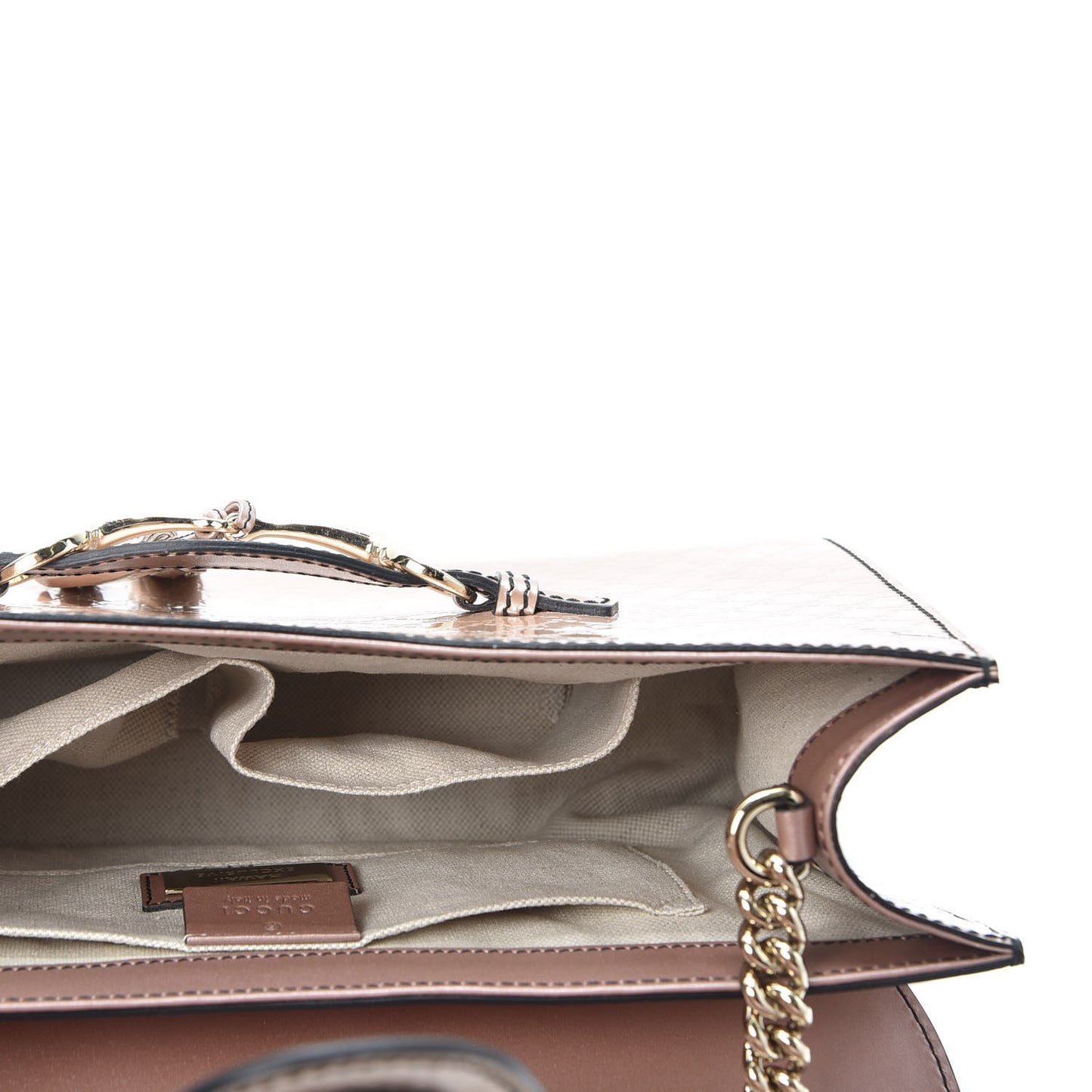 Shine Microguccissima Medium Emily Chain Shoulder Bag Dark Cipria