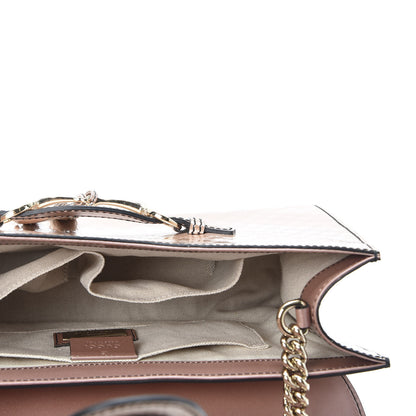 Gucci Shine Microguccissima Medium Emily Chain Shoulder Bag Dark Cipria 4 of 13