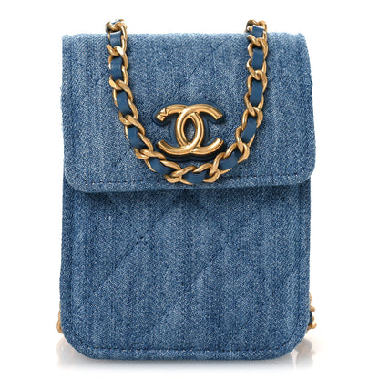 Chanel Denim Quilted Flap Mini Crossbody Blue 1 of 11