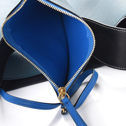 Celine Shiny Smooth Calfskin Small Twisted Cabas Bright Blue Peacock 7 of 10