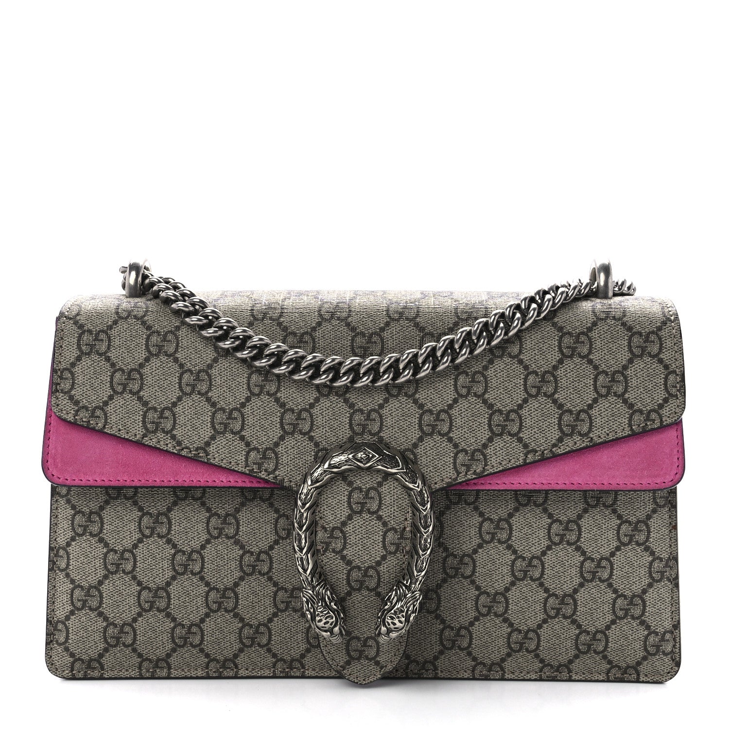 Gucci GG Supreme Monogram Small Dionysus Shoulder Bag Pink 1 of 12