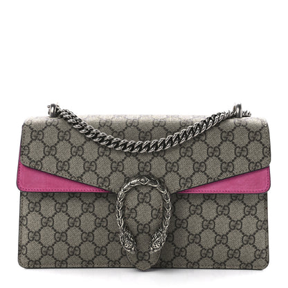 Gucci GG Supreme Monogram Small Dionysus Shoulder Bag Pink 1 of 12