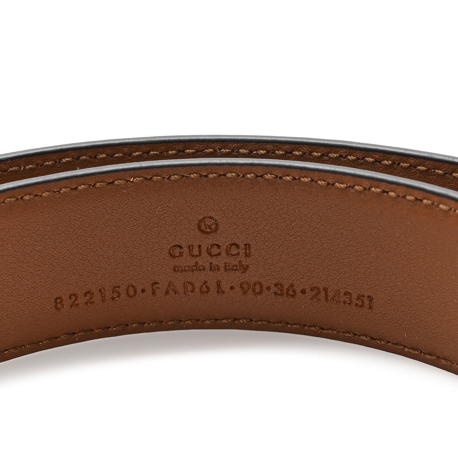 Gucci GG Supreme Monogram Calfskin Square 30mm Belt 90 36 Beige Ebony Old Sundial 3 of 5