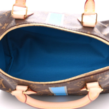 Louis Vuitton Monogram My LV Heritage Speedy Bandouliere 30 Blue Grey 5 of 14