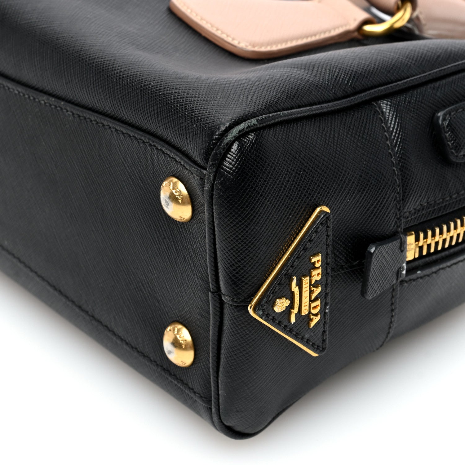 Prada Saffiano Lux Bauletto Black Cammeo 9 of 9