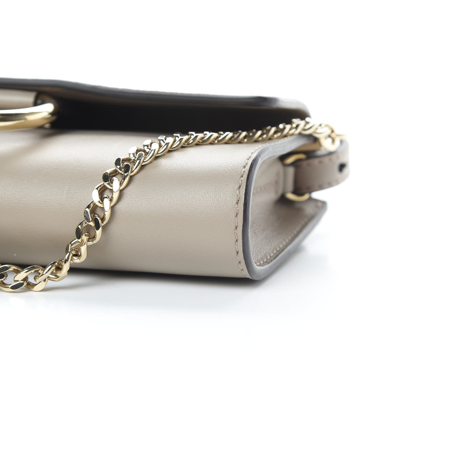 Chloe Suede Calfskin Mini Faye Shoulder Bag Motty Grey 10 of 11