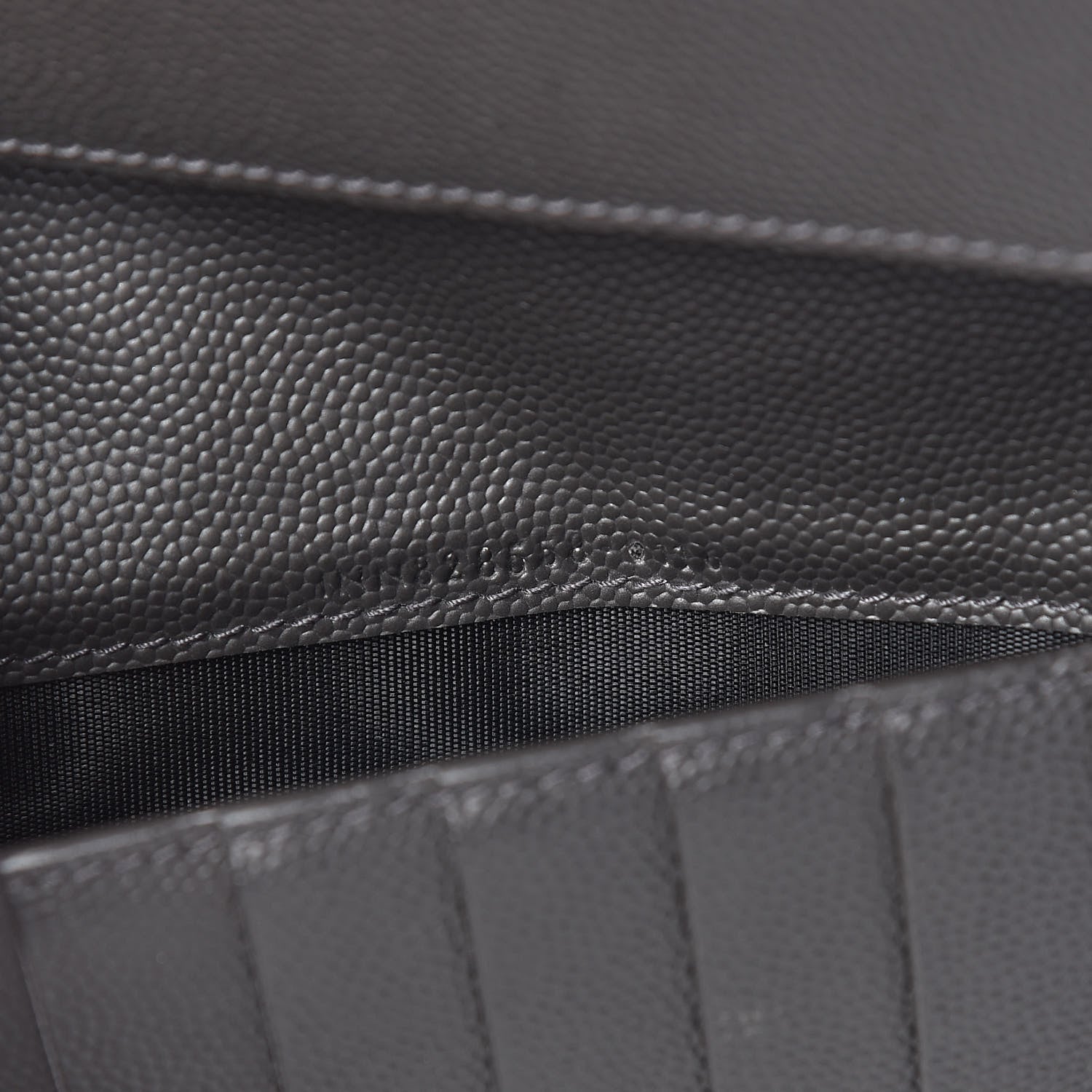 Saint Laurent Grain De Poudre Classic Zip Around Travel Wallet Coal 7 of 9