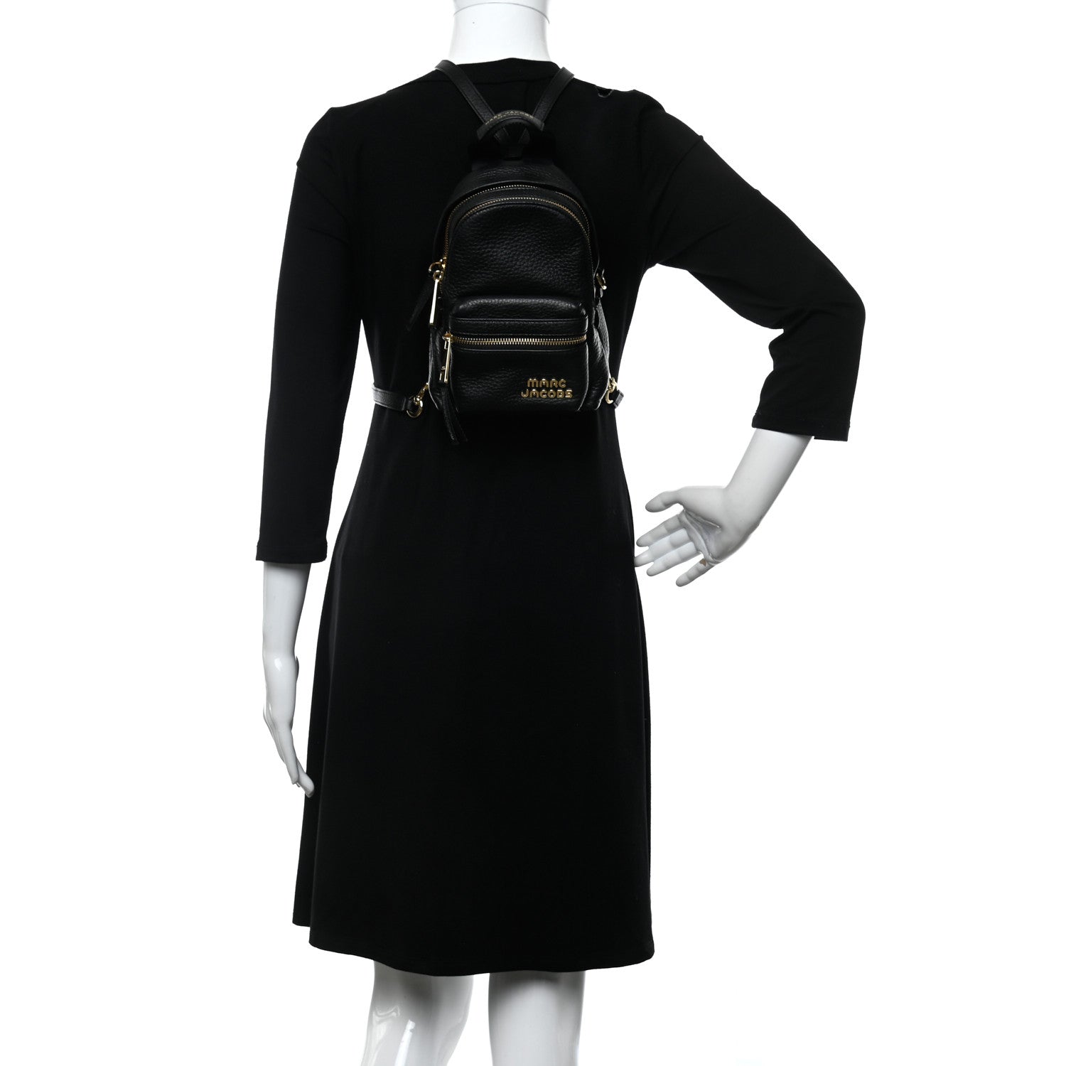 Marc Jacobs Grained Calfskin Mini Backpack Black 2 of 11