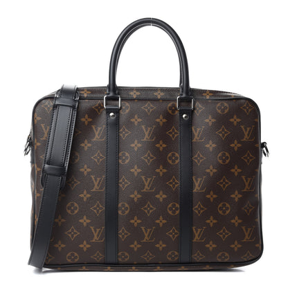 Louis Vuitton Monogram Macassar Porte-Documents Voyage PM 1 of 10
