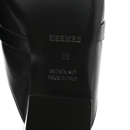 Hermes Goatskin Oz Mules 35 Black 6 of 9