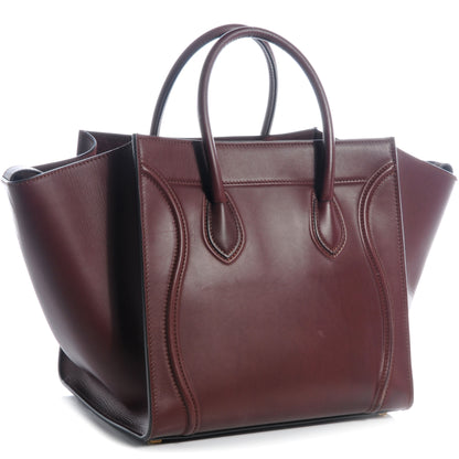 Celine Natural Calfskin Medium Phantom Luggage Burgundy 3 of 7