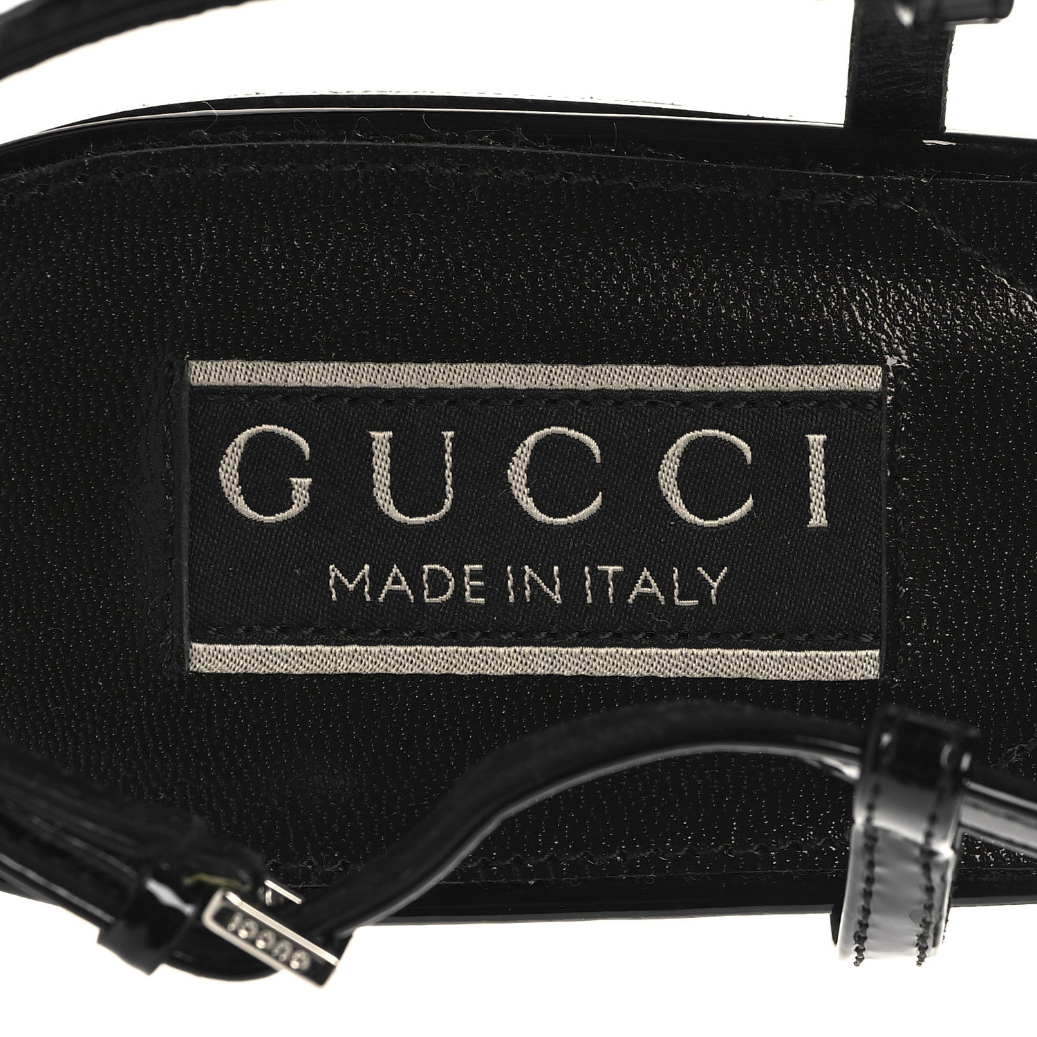 Gucci Vernice Crystal GG Harlow Ballet Flats 36 Black 9 of 10