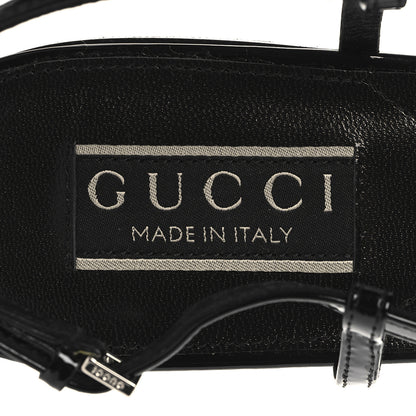 Gucci Vernice Crystal GG Harlow Ballet Flats 36 Black 9 of 10
