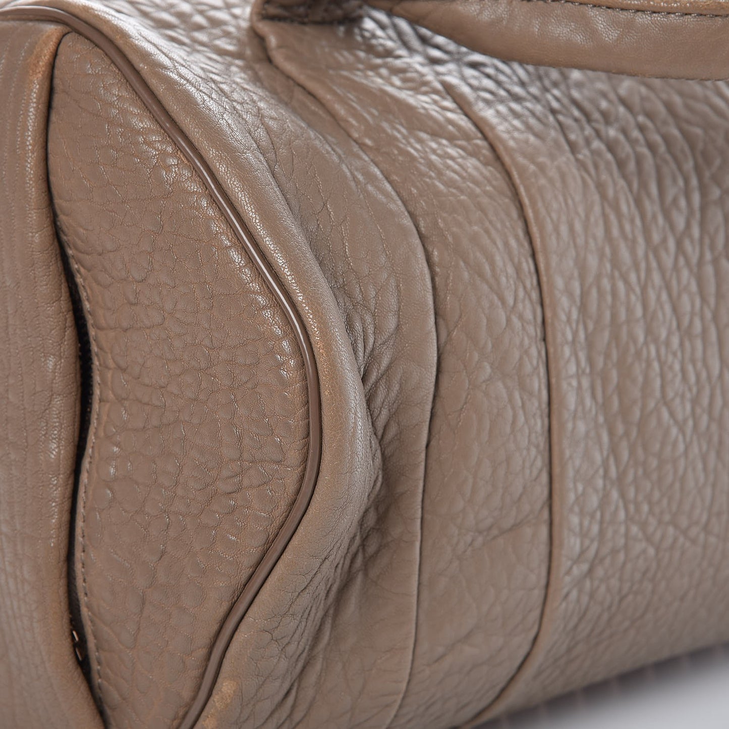 Pebbled Lambskin Rocco Latte Rose Gold Hardware