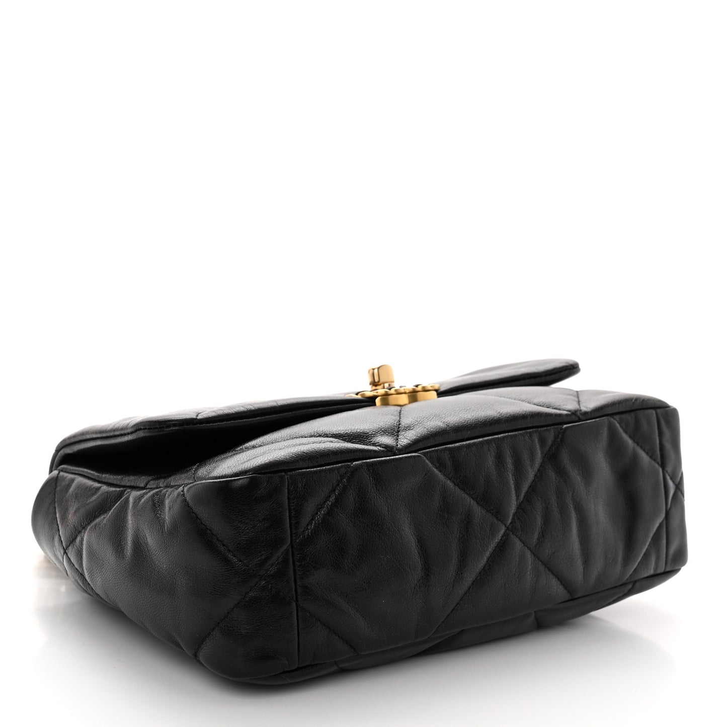 Goatskin Quilted Medium Chanel 19 Flap Black
