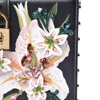 Dolce & Gabbana Dauphine Crystal Embellished Box Bag Black Multicolor 10 of 10