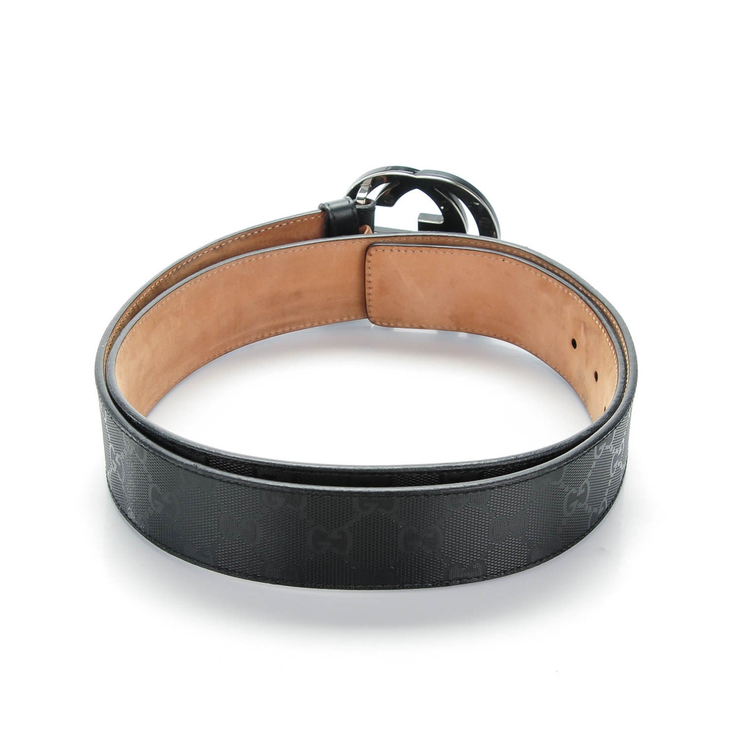Gucci Imprime Monogram Interlocking G Belt 105 42 Black 3 of 6