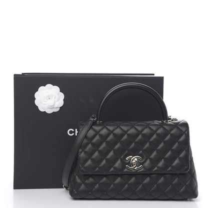 Chanel Caviar Quilted Small Coco Handle Flap Black 10 of 10