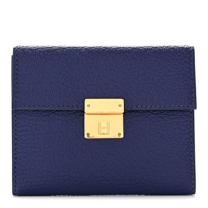 Hermes Chevre Mysore Mini Clic Card Holder Bleu Saphir 1 of 8