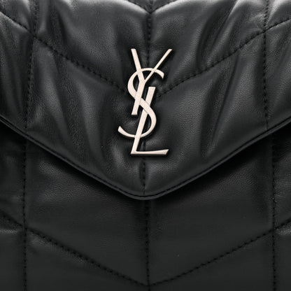 Saint Laurent Lambskin Quilted Toy Loulou Puffer Monogram Chain Satchel Storm 10 of 10