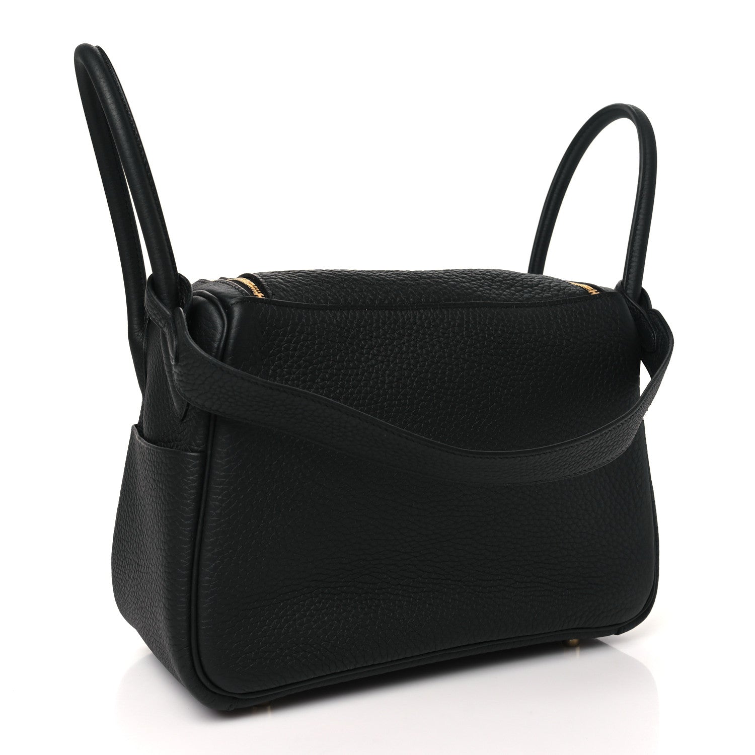 Hermes Taurillon Clemence Lindy 26 Black 2 of 10