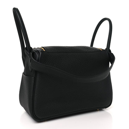 Hermes Taurillon Clemence Lindy 26 Black 2 of 10