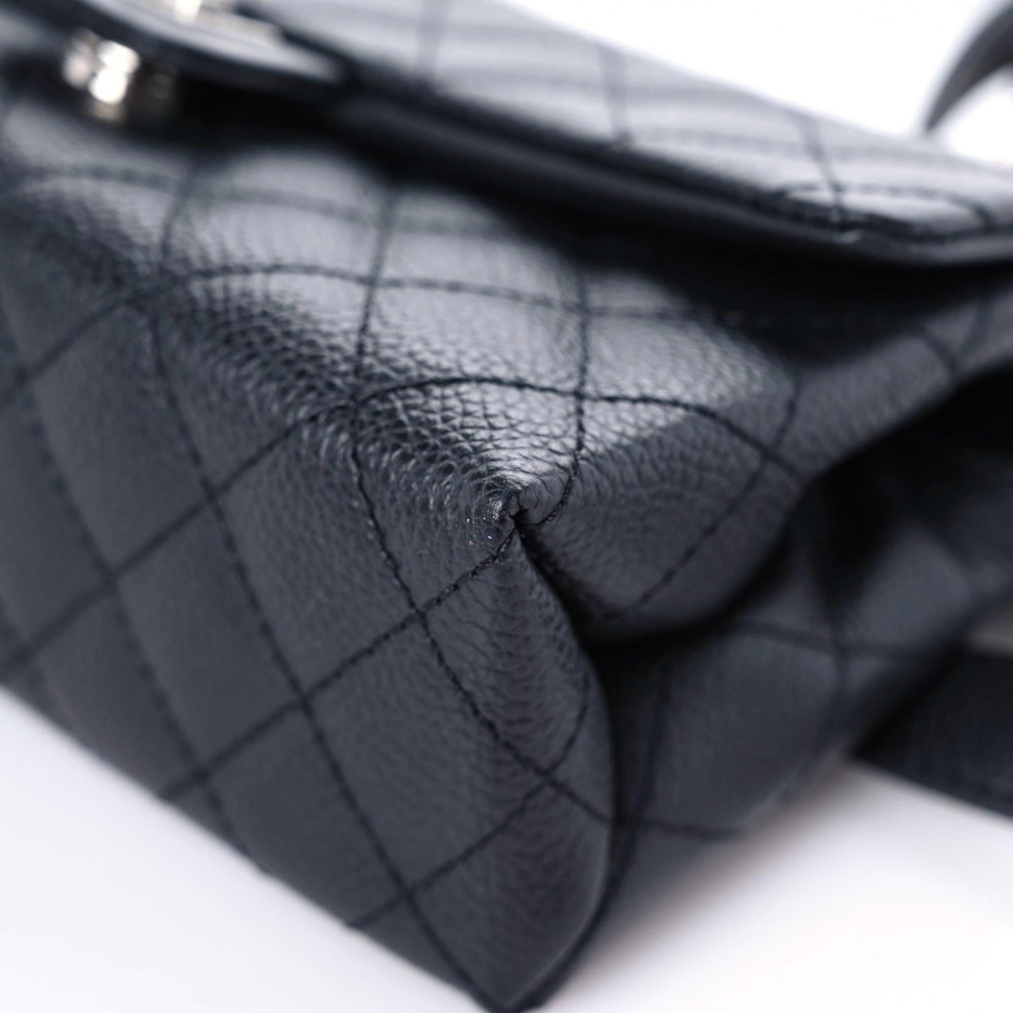 Grained Calfskin Quilted 2.55 Reissue Flap Belt Bag Clutch Black