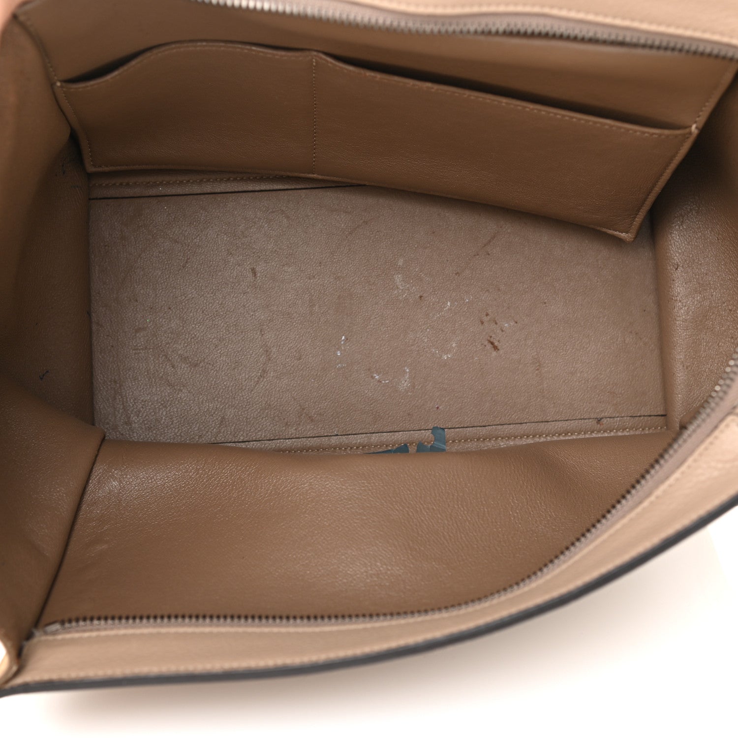 Celine Drummed Calfskin Suede Small Trapeze Dune 5 of 15
