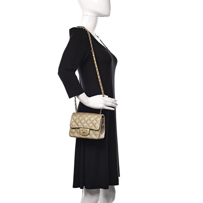 Chanel Metallic Caviar Quilted Mini Square Flap Gold 2 of 9