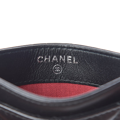 Chanel Aged Calfskin Quilted Gabrielle Card Holder Black 7 of 9
