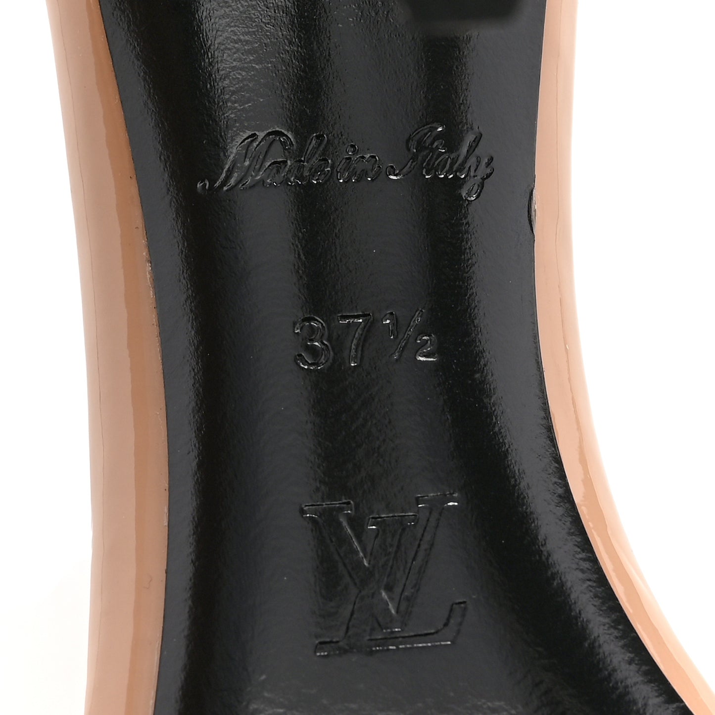 Patent Monogram Call Back Sandals 37.5 Nude