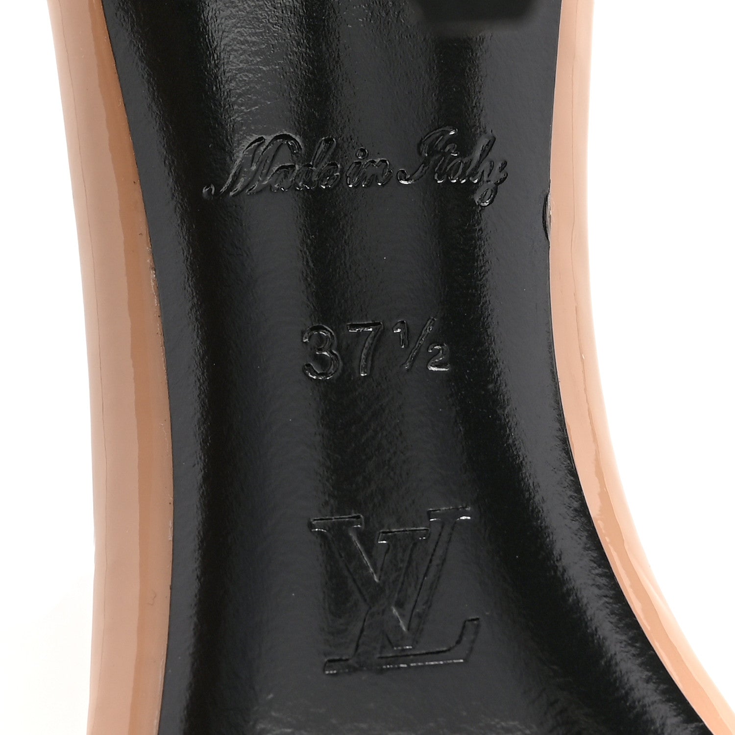 Louis Vuitton Patent Monogram Call Back Sandals 37.5 Nude 8 of 12