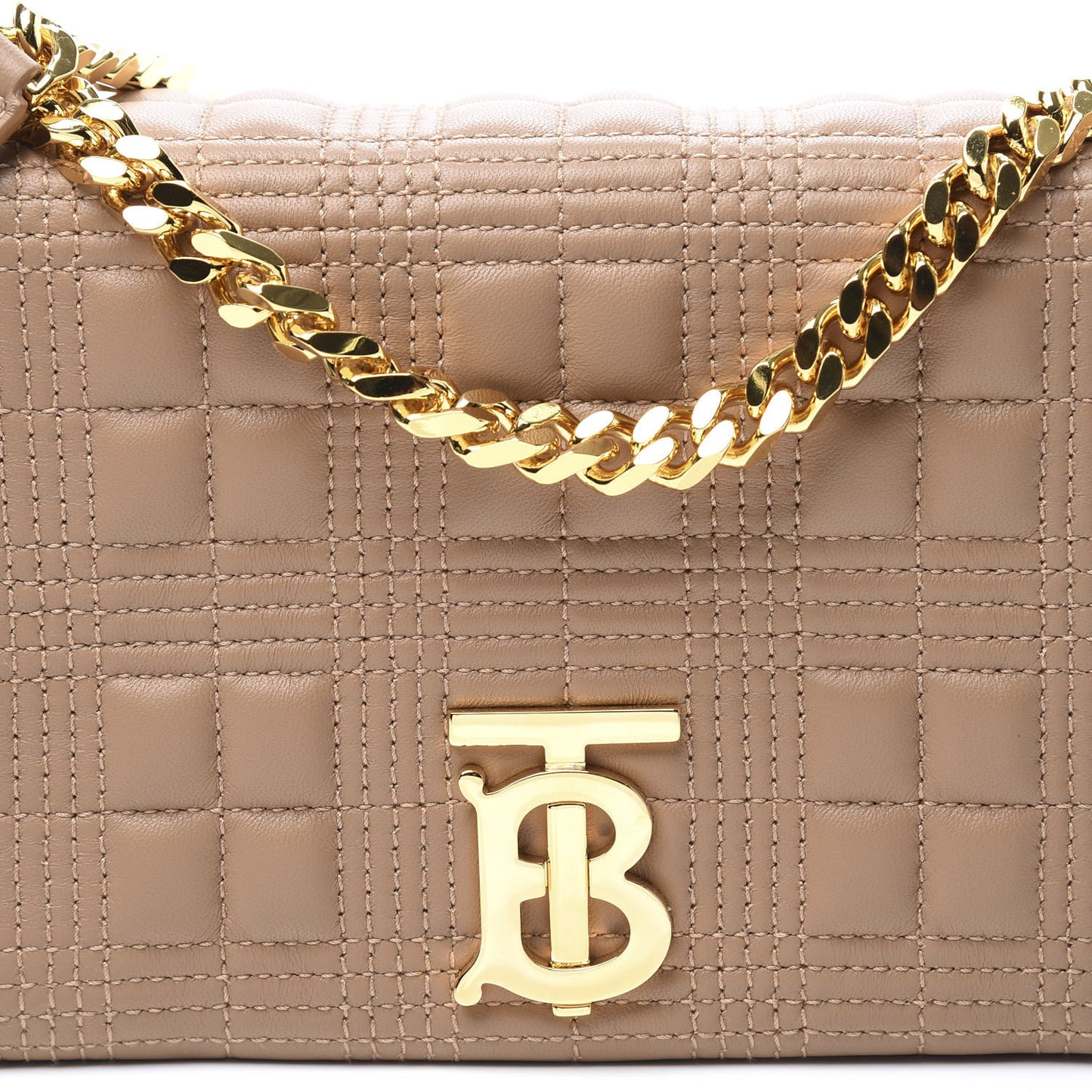 Lambskin Quilted Small Lola Bag Camel